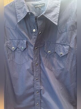 Men’s Navy Engineered Garments Western Snap Shirt